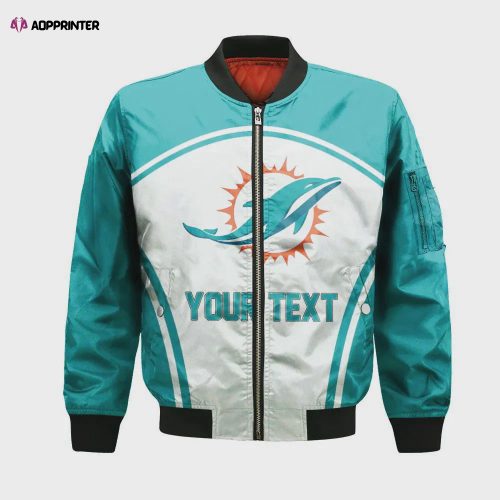 Miami Dolphins Bomber Jacket 3D Printed Camouflage Vintage