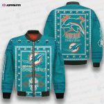 Miami Dolphins Classic Pattern NFL 3D Bomber Jacket