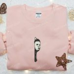 Spooky Michael Myers Embroidered Hoodie: Horror Characters Sweatshirt Perfect Halloween Gift