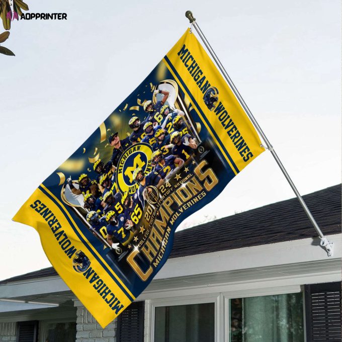 Michigan Wolverines FootballD House Flag Gift