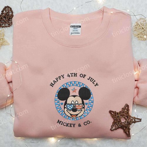 Mickey Mouse 4th of July Shirt: Disney Embroidered & National Day Gifts