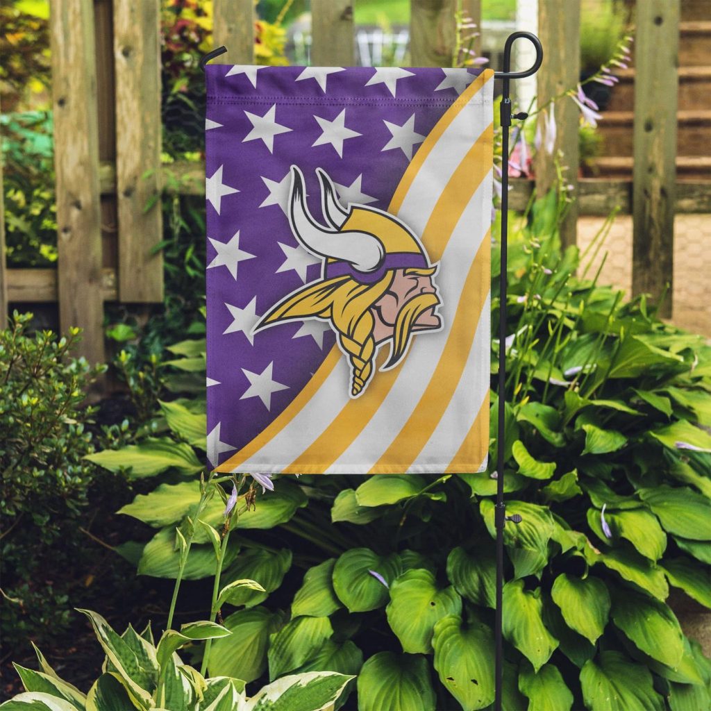 Minnesota Vikings Americana Garden Flag – House Flag Home Decor Gift – House Flag Home Decor Gift