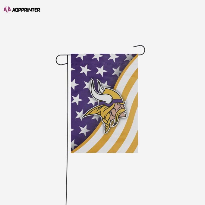 Minnesota Vikings Americana Garden Flag – House Flag Home Decor Gift – House Flag Home Decor Gift