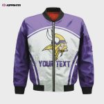 Minnesota Vikings Bomber Jacket 3D Printed Custom Text And Number Curve Style Sport