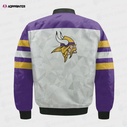 Minnesota Vikings Player Chibi Pattern Bomber Jacket