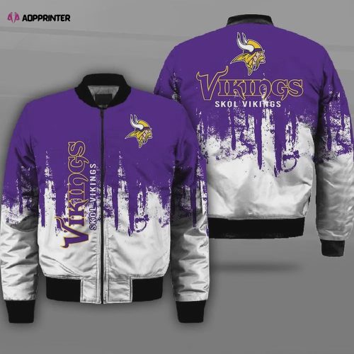 Minnesota Vikings NFL 2023 Starter Thursday Night Gridiron Unisex Bomber Jacket V7