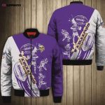 Minnesota Vikings Player Chibi Pattern Bomber Jacket