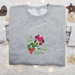 Minnie Disney Christmas Wreath Shirt & Characters Hoodie: Best Gifts for Family