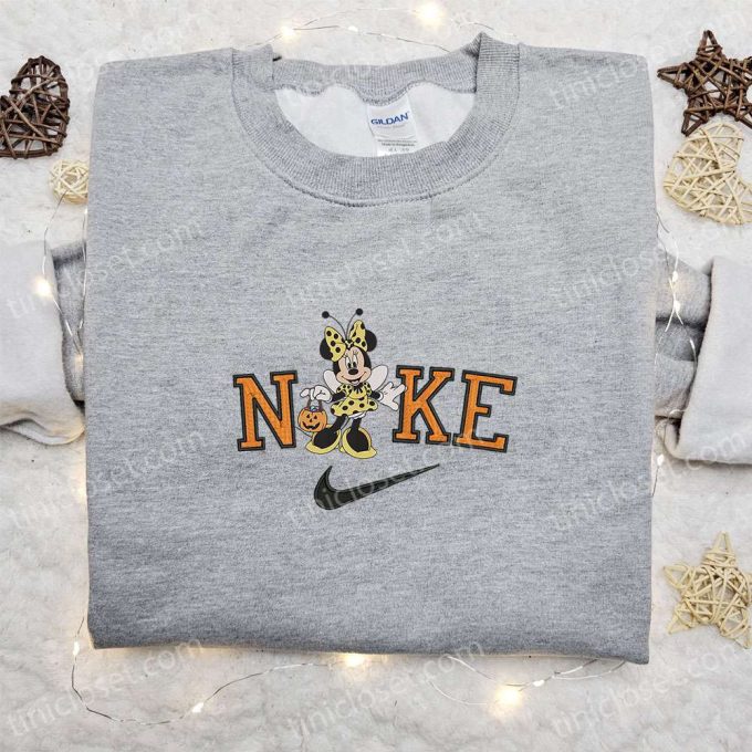 Minnie Mouse Bee Halloween x Nike Embroidered Sweatshirt: Best Disney Characters Halloween Gift