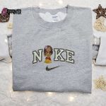 Moana x Nike Cartoon Embroidered Shirt: Disney Characters Inspired Nike-Branded Apparel