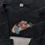 Monkey D Luffy Nike Embroidered Shirt One Piece Hoodie & Custom Swoosh Sweatshirt: Stylish Anime Apparel