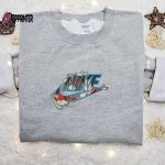 Monkey D Luffy Wano Arc x Nike Anime Sweatshirt: One Piece Embroidered Shirt Nike Inspired Design