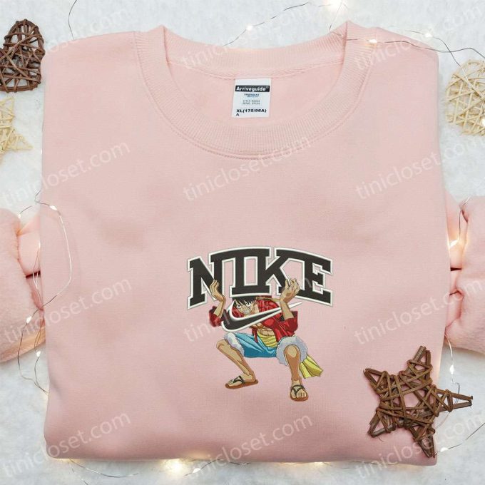 Monkey D Luffy x Nike Anime Embroidered Sweatshirt & T-shirt: Perfect Birthday Gift Ideas