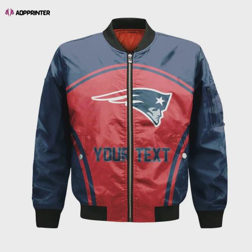 New England Patriots Bomber Jacket 3D Printed Grunge Polynesian Tattoo