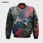 New England Patriots Bomber Jacket 3D Printed Sport Style Keep Go on