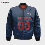 New England Patriots Bomber Jacket 3D Printed Team Logo Custom Text And Number