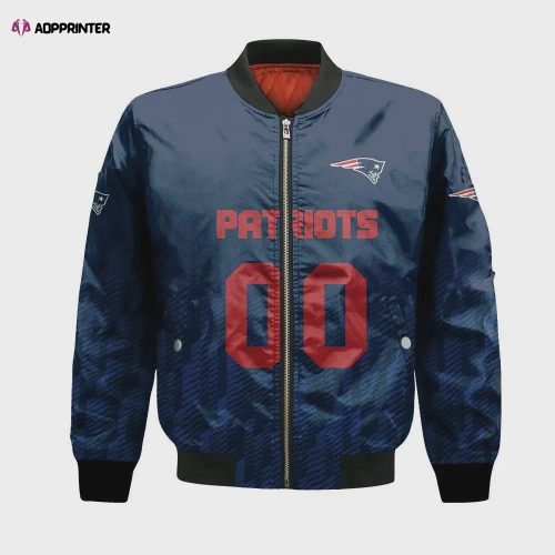 New England Patriots Camo Pattern Bomber Jacket – Black And Gray