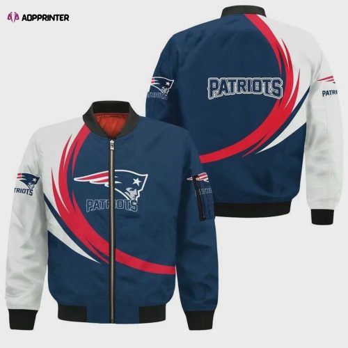 New England Patriots Bomber Jacket 3D Printed Sport Style Keep Go on