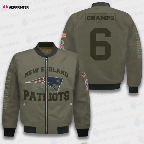 New England Patriots Bomber Jacket 3D Printed Abstract Pattern Sport