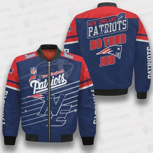 New England Patriots National Football League 3D Bomber Jacket SH1