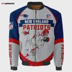 New England Patriots Players Running Pattern Bomber Jacket