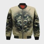 New Orleans Saints Bomber Jacket 3D Printed Camouflage Vintage