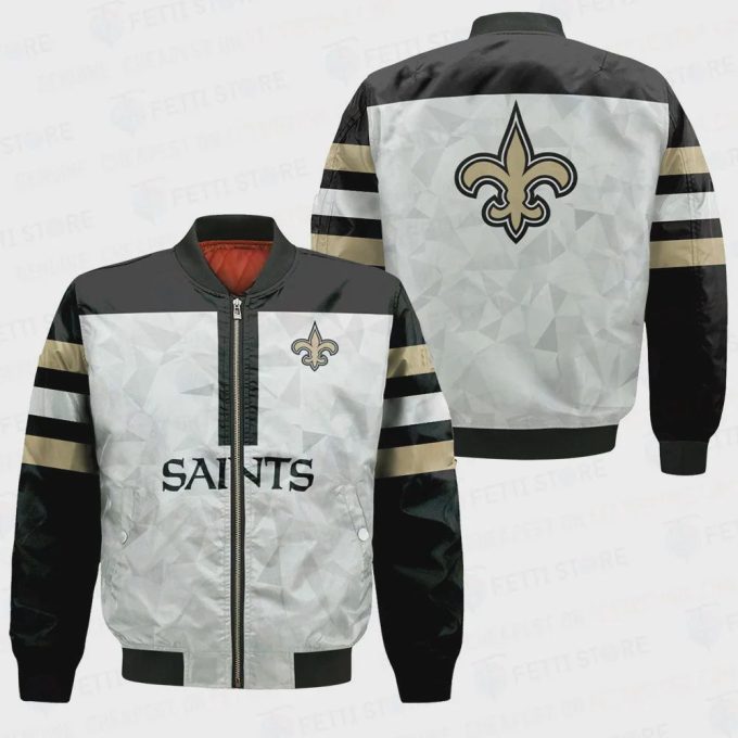 New Orleans Saints NFL 2023 Starter Thursday Night Gridiron Raglan Unisex Bomber Jacket V6