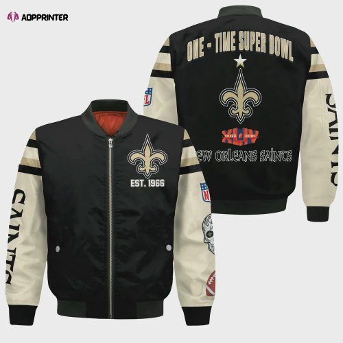 New Orleans Saints X Champions Design Bomber Jacket SFAT V3