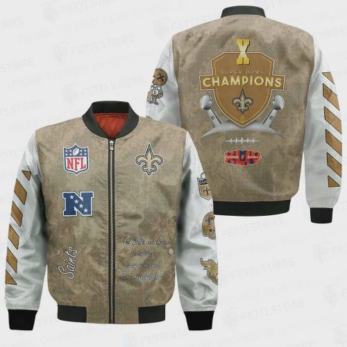 New Orleans Saints X Champions Design Bomber Jacket V1