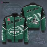 New York Giants 3D Pattern Bomber Jacket – Green