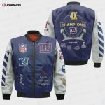 New York Giants 4X Champions Design Bomber Jacket V1