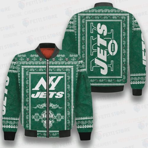 New York Jets Classic Pattern NFL 3D Bomber Jacket