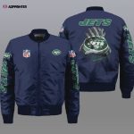 New York Jets Logo Bomber Jacket – Navy Blue