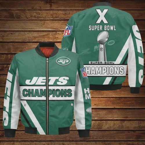 New York Jets X Super Bowl Champions Design Bomber Jacket