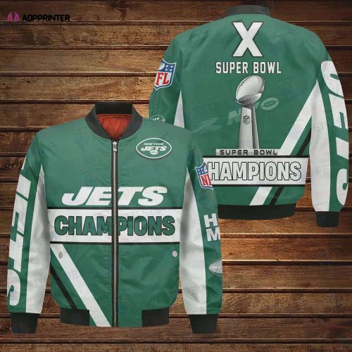 New York Jets X Champions Design Bomber Jacket V1