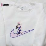 Nico Robin x Nike Swoosh Anime Embroidered Hoodie & Shirts: One Piece & Nike Inspired Designs