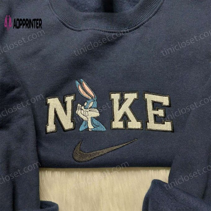 Custom Nike Bugs Bunny Embroidered Shirt – Cartoon Style & Unique Design