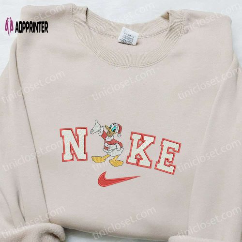 Nike Christmas x Donald Duck Sweatshirt: Disney Embroidered Shirt Best Gift Ideas