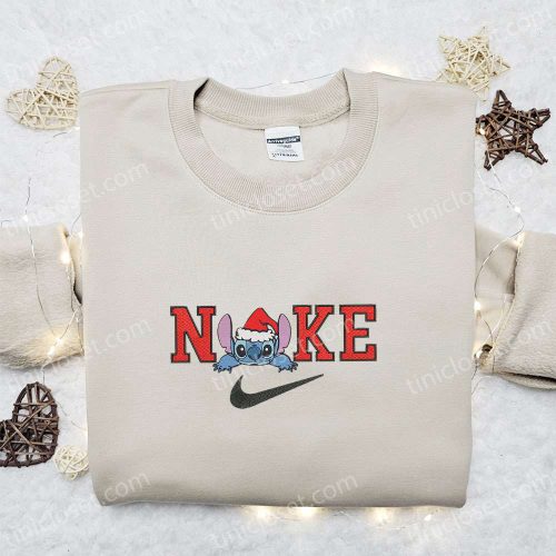 Nike Christmas x Stitch Xmas Hat Sweatshirt: Movie Embroidered Shirt & Best Gift Ideas