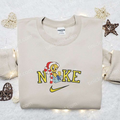 Nike Christmas x Tweety Embroidered Sweatshirt Movie Shirt Best Gift Ideas