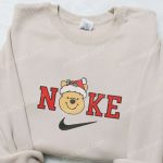 Nike Christmas x Winnie the Pooh Embroidered Sweatshirt: Disney Characters Shirt Perfect Christmas Gift