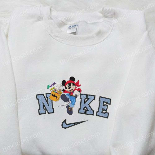 Nike Halloween x Mickey Mouse Pirate & Candy Bag Embroidered Sweatshirt: Spooky Shirt & Best Gift Ideas