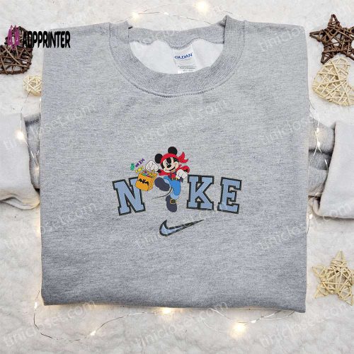 Nike Halloween x Mickey Mouse Mummy Sweatshirt – Horror Movie Embroidered Shirt Best Halloween Gift Ideas