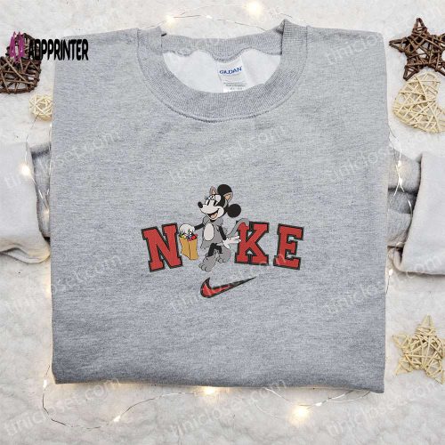 Nike Halloween x Mickey Frankenstein Sweatshirt: Disney Characters Embroidered Shirt Best Halloween Gift Ideas