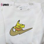 Pikachu Embroidered Sweatshirt: Nike Swoosh x Pokemon Inspired Shirt