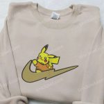 Pikachu Embroidered Sweatshirt: Nike Swoosh x Pokemon Inspired Shirt