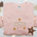 Fall in Love with Nike x Autumn Leaves Embroidered Sweatshirt – Custom Hoodie Perfect Family Gift