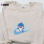 Nike x Baby Shark Embroidered Sweatshirt: Custom Hoodie Perfect Family Gifts