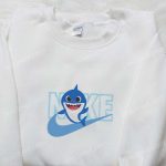 Nike x Baby Shark Embroidered Sweatshirt: Custom Hoodie Perfect Family Gifts