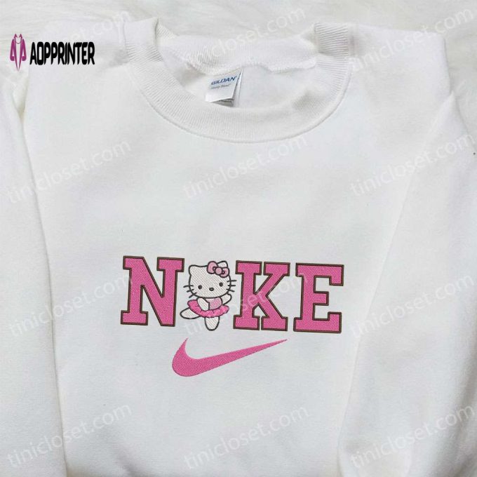 Nike x Ballet Hello Kitty Embroidered Shirt & Hoodie: Cute Nike-Inspired Sweatshirt Collection